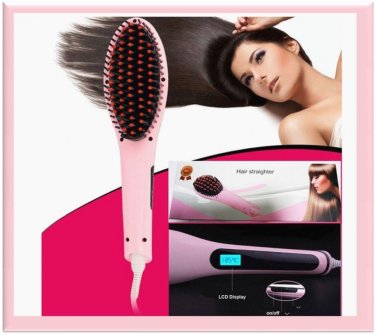 Straightening Irons Come With LCD Display Electric Straight Hair Comb Brush