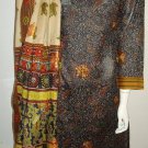 Beautiful 3pcs 100% Cotton Lawn Salwar/Shalwar Kameez & Dupatta Suit L. Size 42"