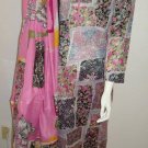 Beautiful 3pcs 100% Cotton Lawn Salwar/Shalwar Kameez & Dupatta Suit L. Size 42"