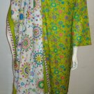 Beautiful 3pcs 100% Cotton Lawn Salwar/Shalwar Kameez & Dupatta Suit L. Size 42"