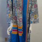 Beautiful 3pcs 100% Cotton Lawn Salwar/Shalwar Kameez & Dupatta Suit L. Size 42"