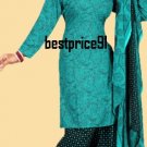 Beautiful 3pcs French Crepe Salwar/Shalwar Kameez & Dupatta Suit Large Size 42"