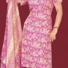 Beautiful 3pcs French Crepe Salwar/Shalwar Kameez & Dupatta Suit Large Size 42"