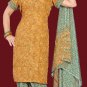 Beautiful 3pcs French Crepe Salwar/Shalwar Kameez & Dupatta Suit Large Size 42"