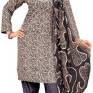 Beautiful 3pcs French Crepe Salwar/Shalwar Kameez & Dupatta Suit Large Size 42"