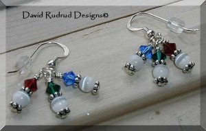 NEW BOUTIQUE Crystal Cluster Earrings Swarovski and Sterling Silver David Rudrud Designs