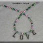BOUTIQUE Pearls MULTICOLOR FRESHWATER PEARL Love NECKLACE