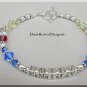Boutique AUTISM Awareness Name Bracelet with Swarovski Crystal & Sterling Silver