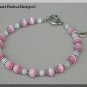 NEW Pink BREAST CANCER Awareness Bracelet with sterling silver
