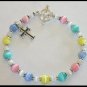 WALK TO EMMAUS Charm Bracelet DE COLORES Cats Eye and Sterling