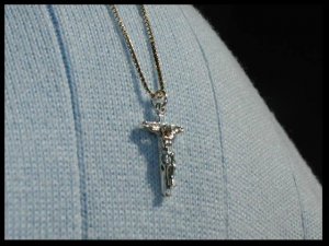 16 Inch Sterling Silver Crucifix Necklace Gift Jewelry 1st First Communion