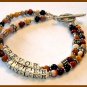 MOTHERS GIFT - 2 Name Mothers Bracelet Bali Sterling Gemstone