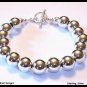 Spectacular 10mm Sterling Silver Bead Designer Bracelet JEWELRY