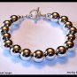 Spectacular 10mm Sterling Silver Bead Designer Bracelet JEWELRY