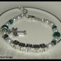 Baby Birthstone Baptisim Dedication Name Bracelet Crystal Steling Silver