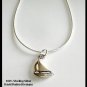 Solid Sterling Silver SAILBOAT Charm Necklace 18 Inches