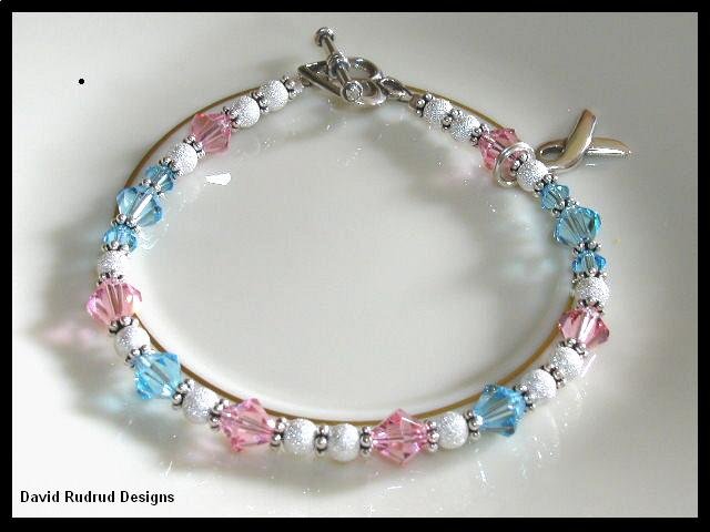 SIDS Sudden Infant Death Syndrome Bracelet Crystal Sterling