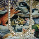 Bridesmaid Bride Swarovski Crystal Pearl Necklace 20 inches Wedding