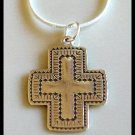 Solid Sterling Silver SANTA FE CROSS Charm Necklace 18 Inches