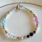 MOTHERS GIFT - Mother Grandmother Birthstone Childrens Bracelet Swarovski Sterling Silver