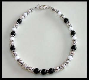 Custom Crystal Gemstone and Sterling Silver Bracelet