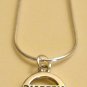 Solid Sterling Silver DIABETIC Awareness Charm Necklace