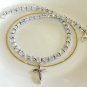 NEW BOUTIQUE CROSS CRYSTAL ANKLE BRACELET anklet with Clear Swarovski Crystal