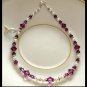 Pancreatic Cancer Awareness Ankle Bracelet Anklet Swarovski Crystal Sterling Silver