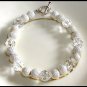 Classy Swarovski Clear Round and Sterling Silver Bracelet