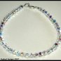 New SWAROVSKI CLEAR AB ROUND Crystal Bracelet Sterling Silver