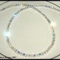 New SWAROVSKI 18 Inch CLEAR AB Crystal Necklace Sterling Silver