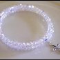 Sterling CROSS SWAROVSKI CLEAR AB 3 Strand Crystal Wrap Bracelet