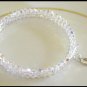 Sterling AWARENESS SWAROVSKI CLEAR AB 3 Strand Crystal Wrap Bracelet