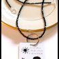 SWAROVSKI Round 30 Inch JET BLACK Crystal LANYARD Necklace Sterling Silver