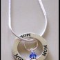 Mom Mothers Birthstone Affirmation Necklace Sterling Silver GIFT Jewelry