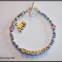 2011 Senior Grad Gift Jewelry Name Bracelet Swarovski Crystal & Pearl Graduation