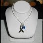 Colon Cancer Awareness Necklace 18 In. Sterling Silver