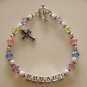 WALK TO EMMAUS Charm Bracelet DE COLORES crystal Silver