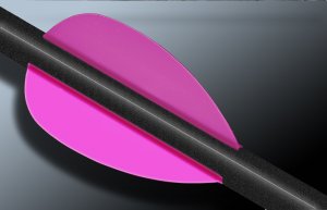 Hot Pink Flash Vanes - hunting flex fletch archery vanes arrows fletching
