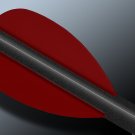 Red Flash Vanes - hunting flex fletch archery vanes arrows fletching