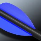 Flo Blue Flash Vanes - hunting flex fletch archery vanes arrows fletching