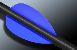 Flo Blue Flash Vanes - hunting flex fletch archery vanes arrows fletching