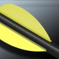 Flo Yellow Flash Vanes - hunting flex fletch archery vanes arrows fletching