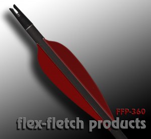 Red FFP 360 Flex-Fletch archery, vanes, hunting, arrows, target, fletching