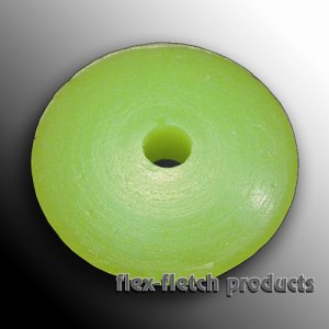 Flex-Fletch - Soft Kisser Button, Neon Green, Large 1.4 cm