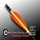 Extreme Vanes-Blaze Orange FFP-360X Flex-Fletch archery, vanes, hunting, arrows, target, fletching