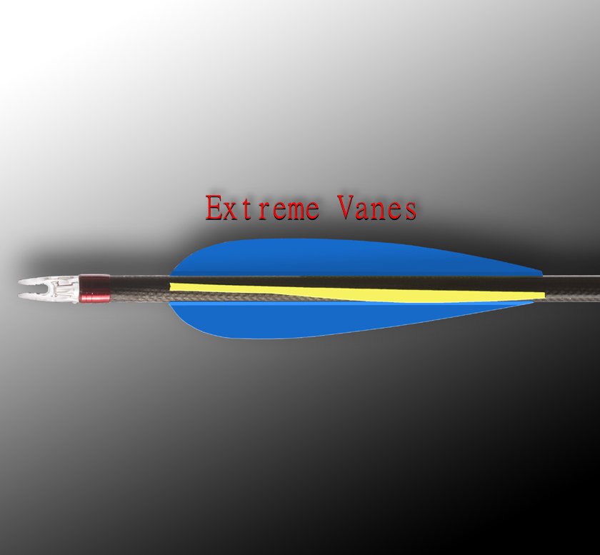 Extreme FFP418X Flo. Blue, FlexFletch, archery, vanes, hunting, arrows, target, fletching