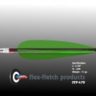 FFP-470 Florescent Green Flex-Fletch, archery, vanes, hunting, arrows, target, fletching
