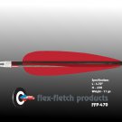 FFP-470 Real Red Flex-Fletch, archery, vanes, hunting, arrows, target, fletching