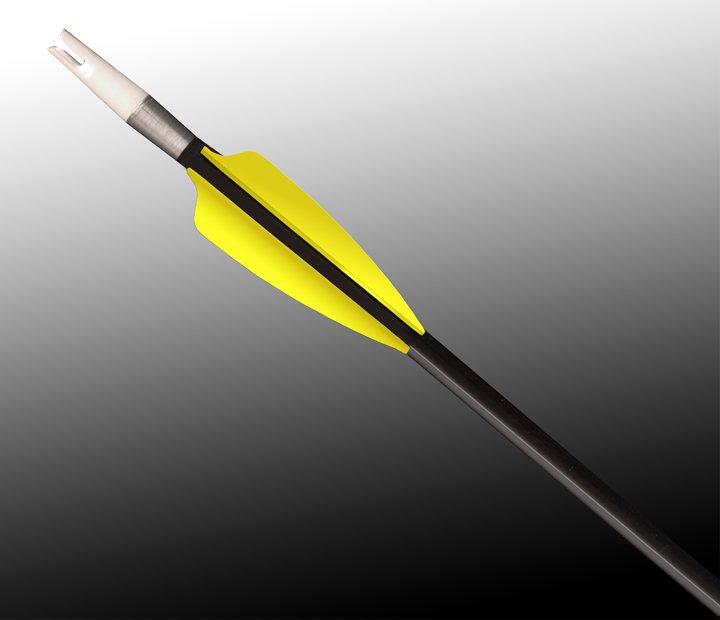 FFP225 Florescent Yellow FlexFletch, archery, vanes, target, hunting